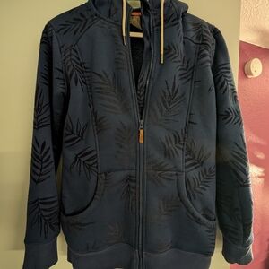 Roxy Dark Blue Hoodie with Leaf Design